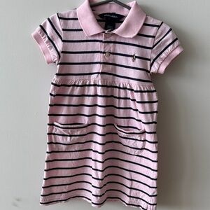 2T Polo by Ralph Lauren Pink Striped Kids Dress